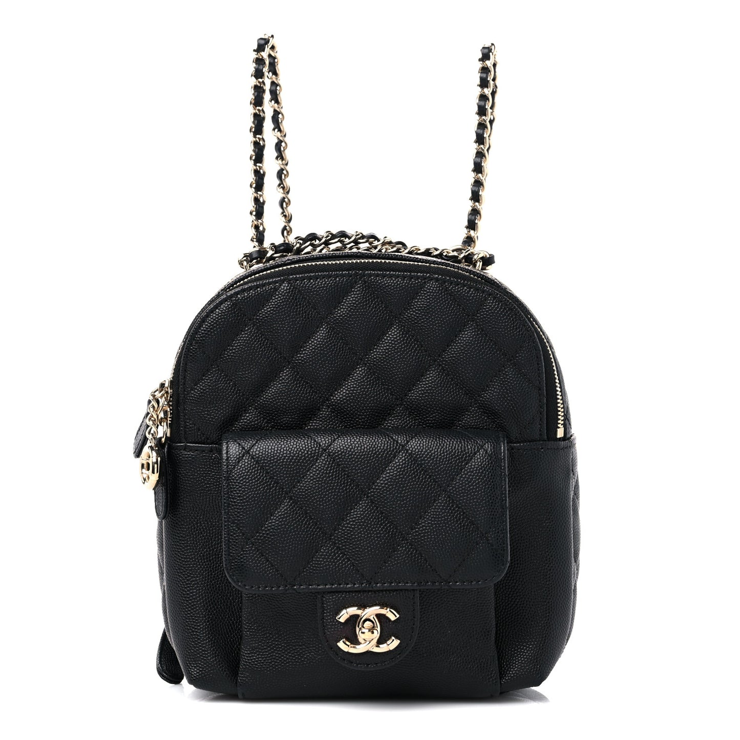 Caviar Quilted Small CC Day Backpack Black