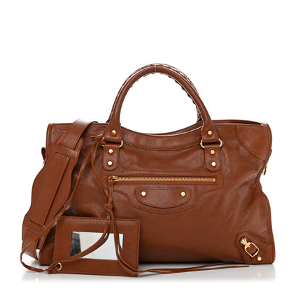 Balenciaga Agneau Classic Gold Hardware City Marron Cognac 1 of 13