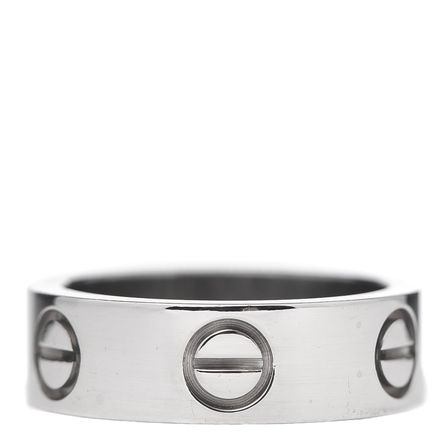 Cartier 18K White Gold 5.5mm LOVE Ring 48 4.5 3 of 4