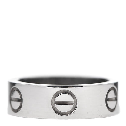 Cartier 18K White Gold 5.5mm LOVE Ring 48 4.5 3 of 4