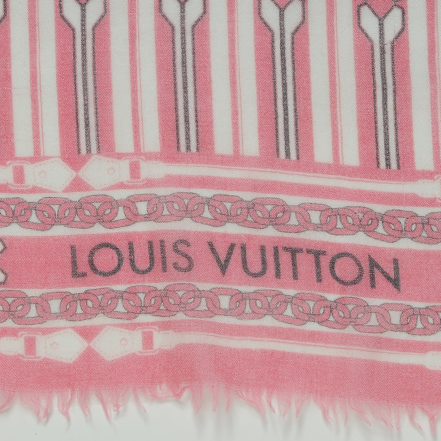 Louis Vuitton Cashmere Handling Stole Rose 4 of 5