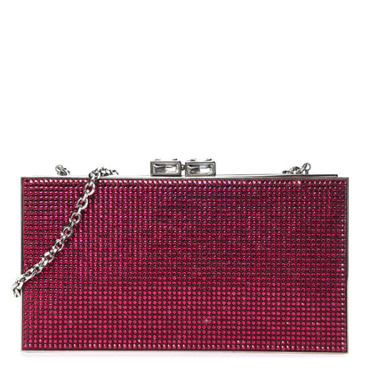 Judith Leiber Swarovski Crystal Minaudiere Clutch Pink 1 of 8