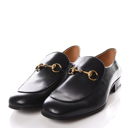 Gucci Goatskin Mens Horsebit Loafers 8.5 Black 2 of 8