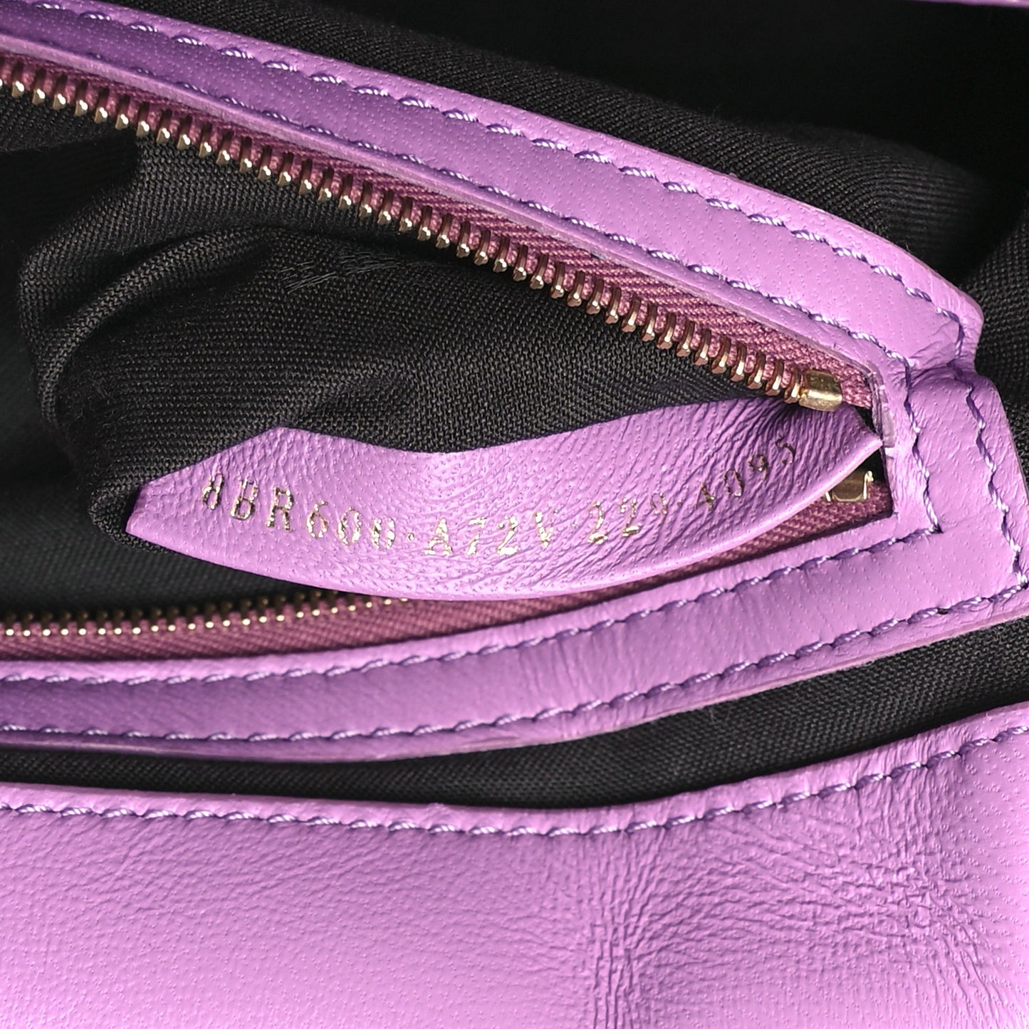 Nappa FF 1974 Embossed Baguette Agapanto