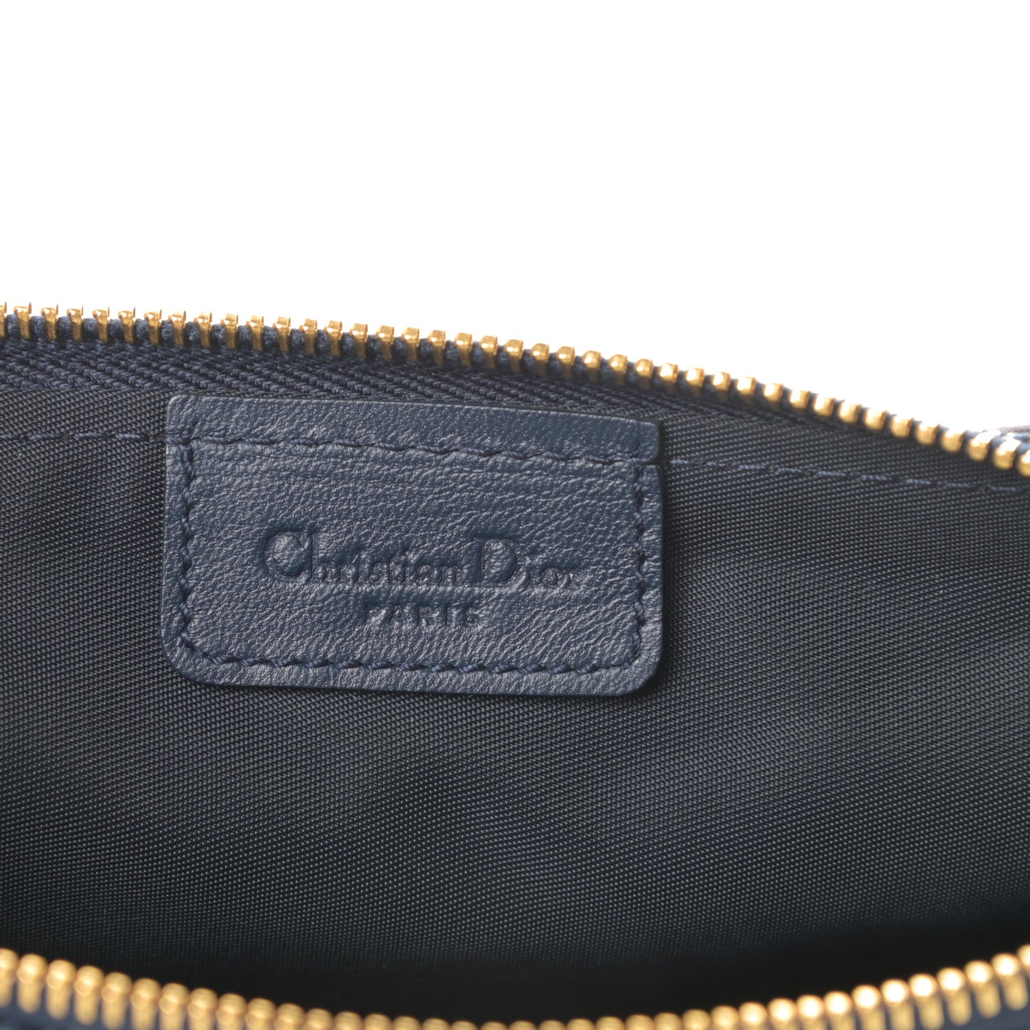 Christian Dior Monogram Mini Saddle Pochette Navy 6 of 10