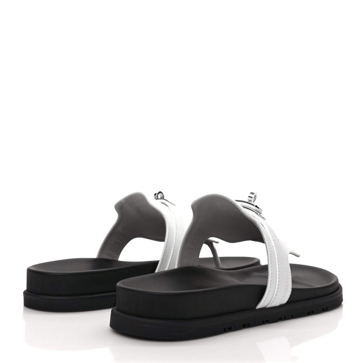 Hermes Calfskin Womens Empire Sandals 39 White 4 of 8