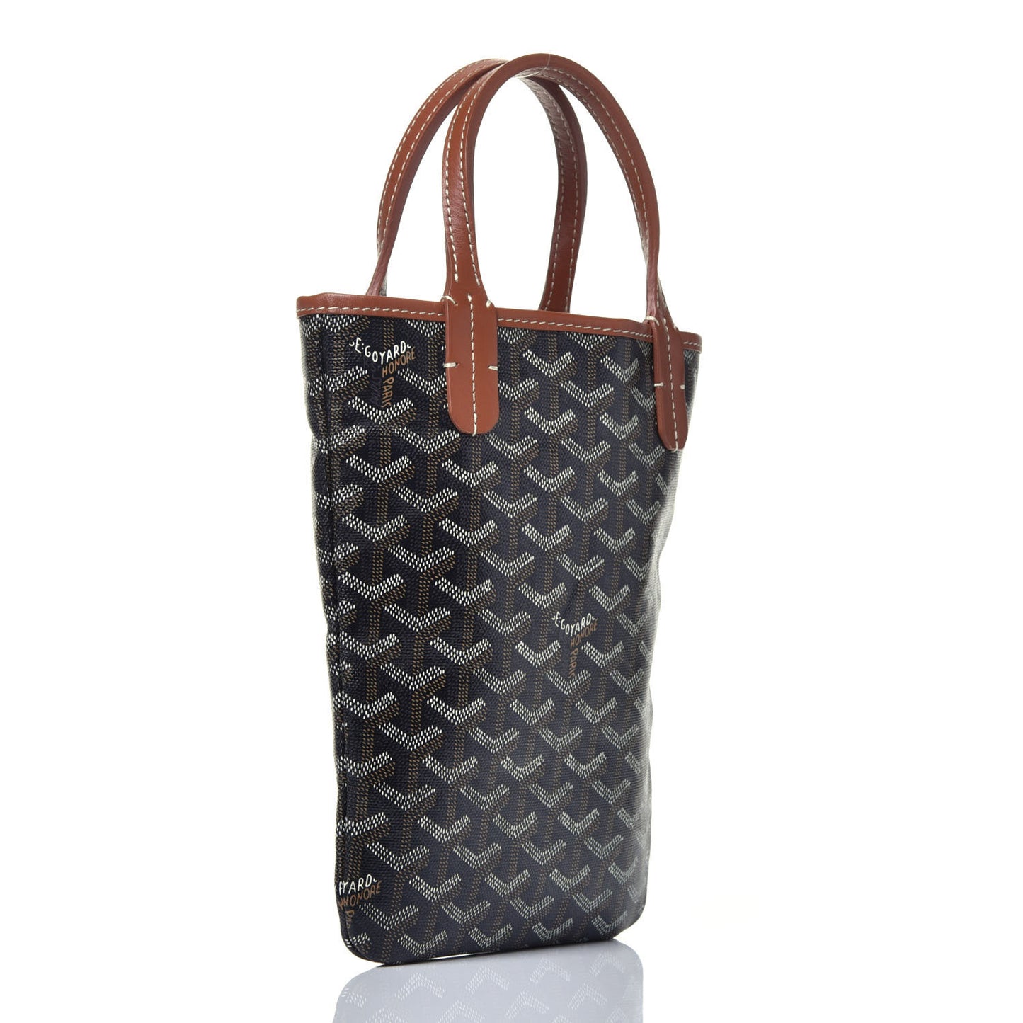 Goyardine Poitiers Tote Black Gold