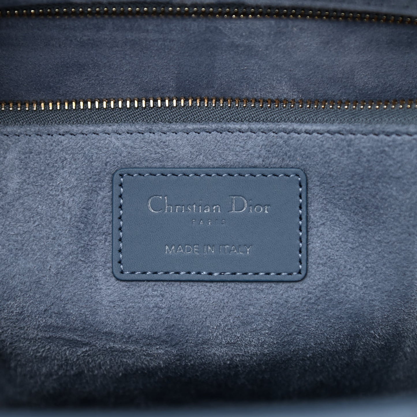 Ultra Matte Calfskin Cannage Large Lady Dior Denim Blue