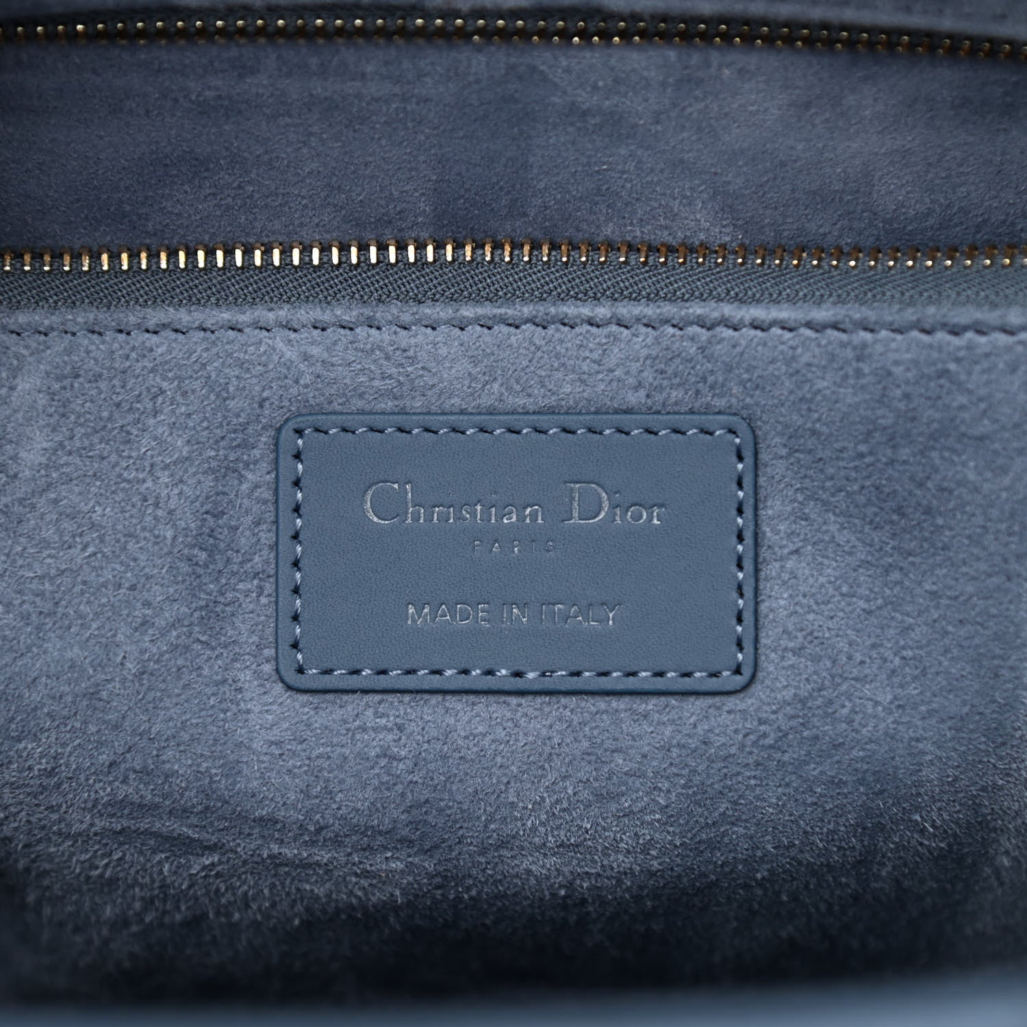 Christian Dior Ultra Matte Calfskin Cannage Large Lady Dior Denim Blue 7 of 9