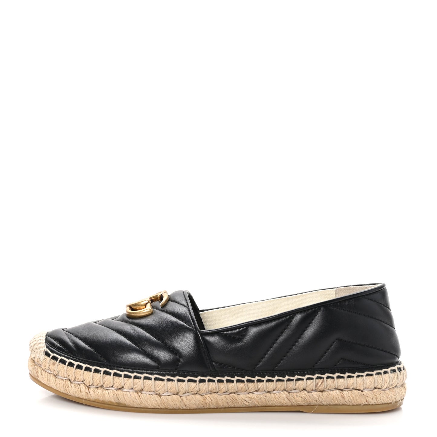 Nappa Matelasse GG Marmont Espadrilles 37 Black