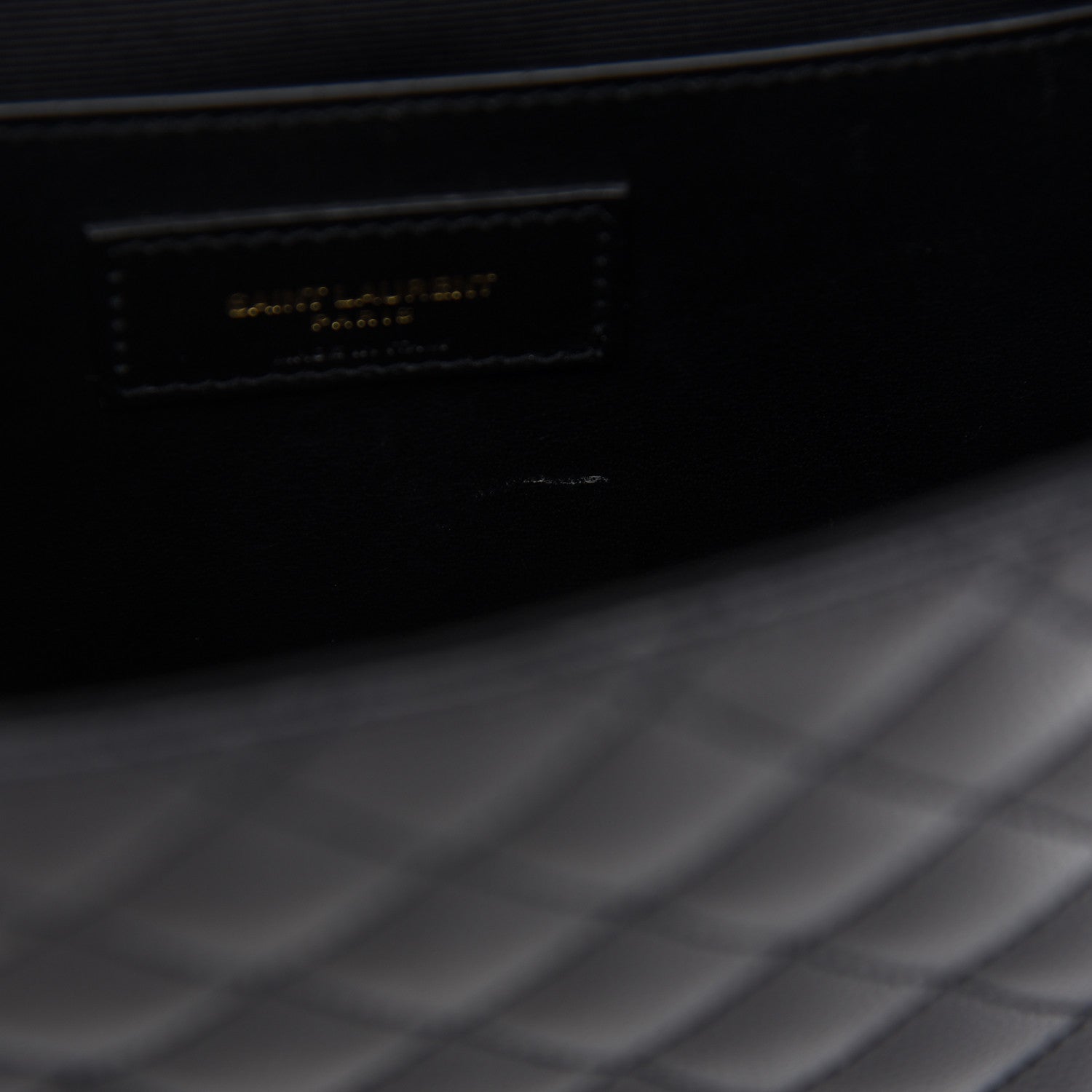 Saint Laurent Grain De Poudre Textured Mixed Matelasse Triquilt Medium Monogram Satchel Black 9 of 10