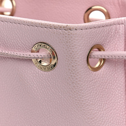 Chanel Caviar Quilted CC Pocket Bucket Bag Light Pink 14 of 16