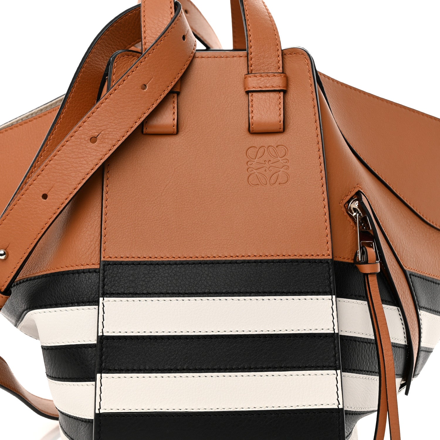 Loewe Calfskin Marine Stripe Small Hammock Shoulder Bag Tan 8 of 15