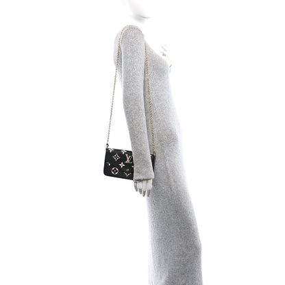 Louis Vuitton Empreinte Monogram Giant Felicie Pochette Black Beige 2 of 16
