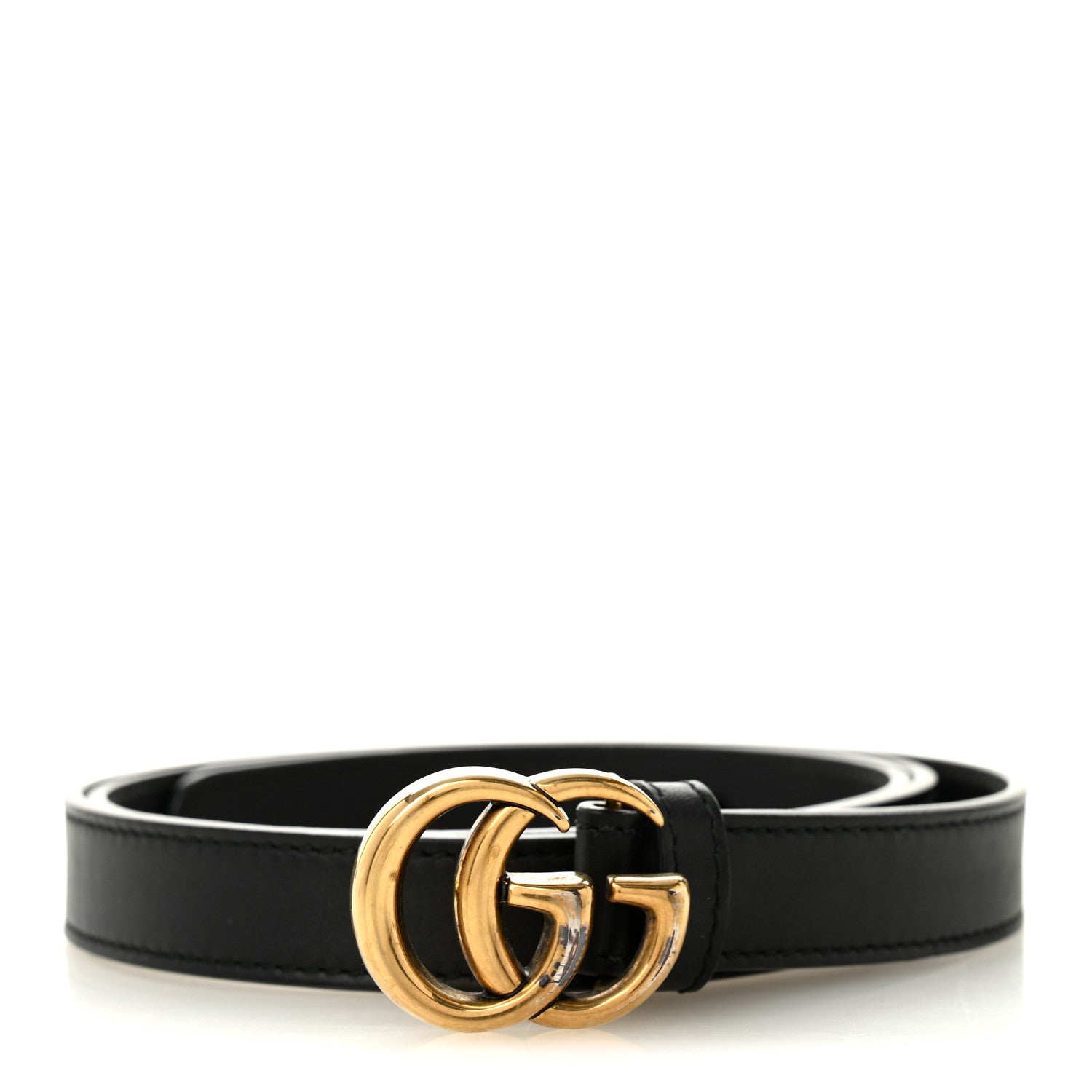 Gucci Calfskin Double G 20mm Belt 90 36 Black 1 of 7