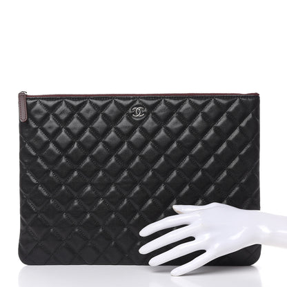 Chanel Caviar Quilted Large Cosmetic Case Black 2 of 8