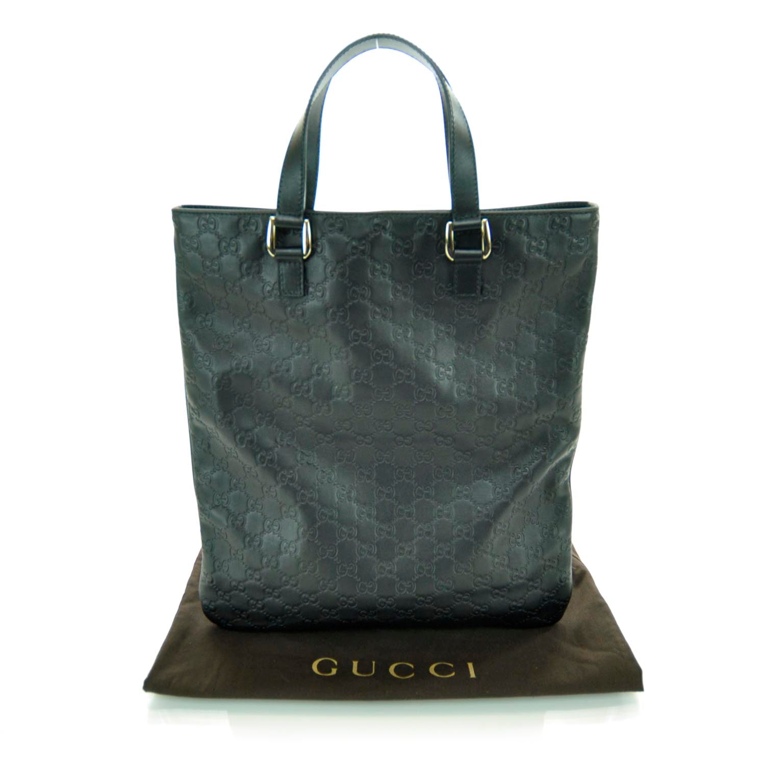 Gucci Guccissima Leather Flat Tote Black 3 of 10
