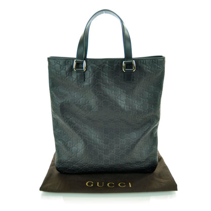 Gucci Guccissima Leather Flat Tote Black 3 of 10