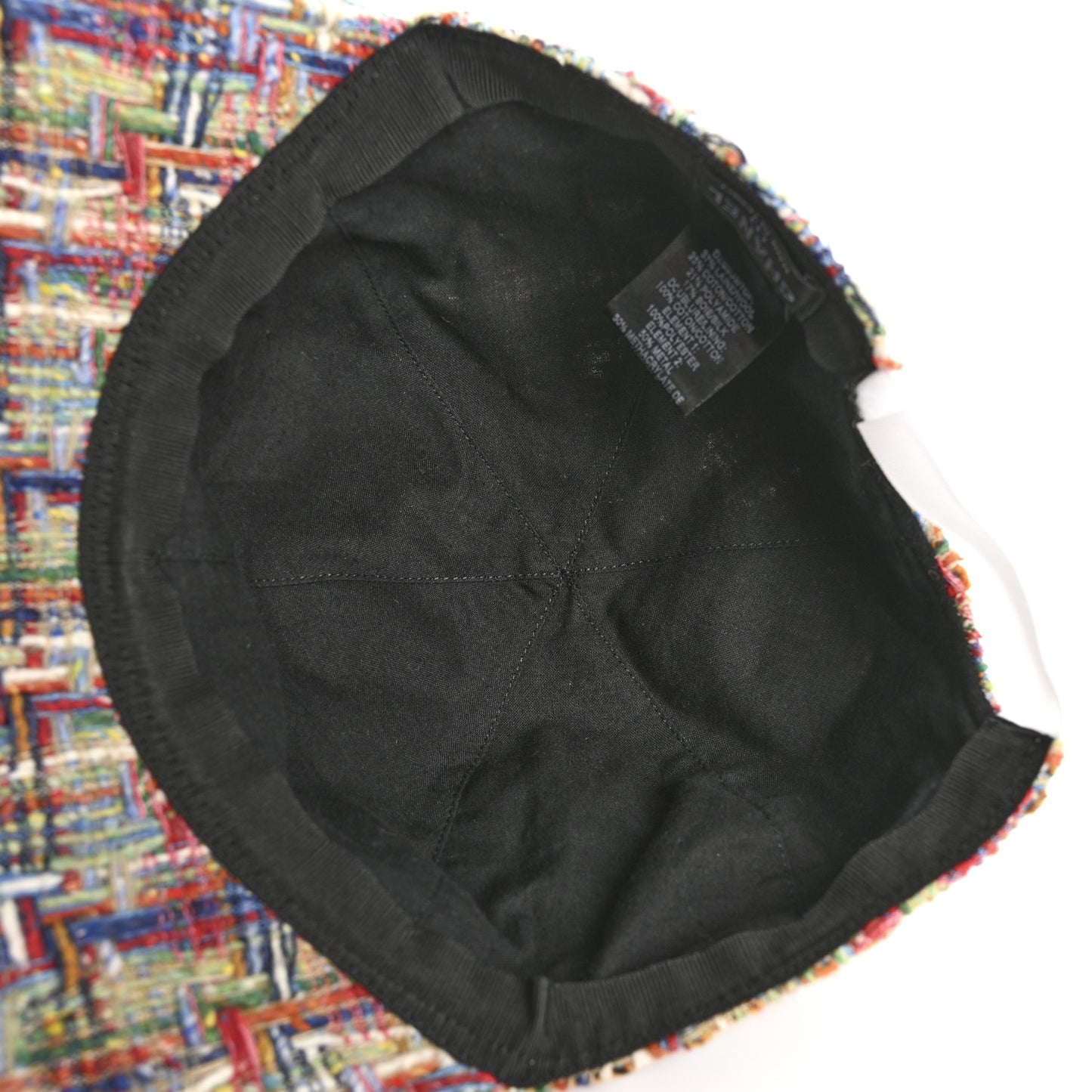 Tweed CC Enamel Cap Hat Red Multicolor