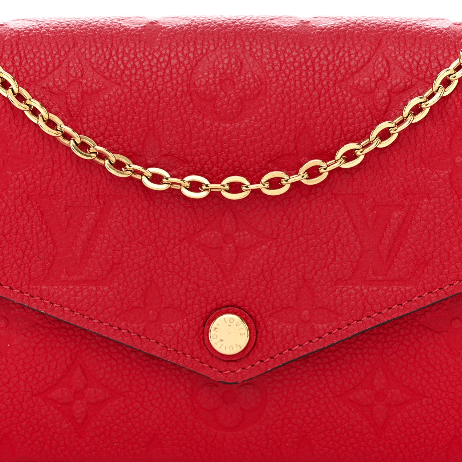 Louis Vuitton Empreinte Pochette Felicie Chain Wallet Cherry 8 of 11