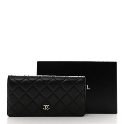 Chanel Lambskin Quilted Yen Wallet Black 8 of 8