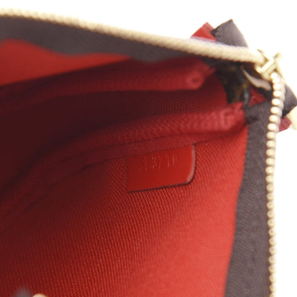 Louis Vuitton Monogram 2020 Christmas Animation Bumper Cars Mini Pochette Accessories Coquelicot 6 of 7