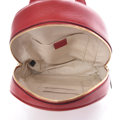 Gucci Pebbled Calfskin Soho Chain Backpack Red 7 of 9