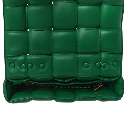 Bottega Veneta Lambskin Maxi Intreccio Padded Chain Cassette Crossbody Bag Racing Green 5 of 10