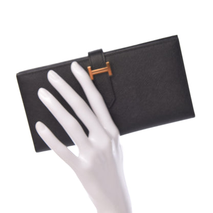 Hermes Epsom Bearn Gusset Wallet Black 2 of 8