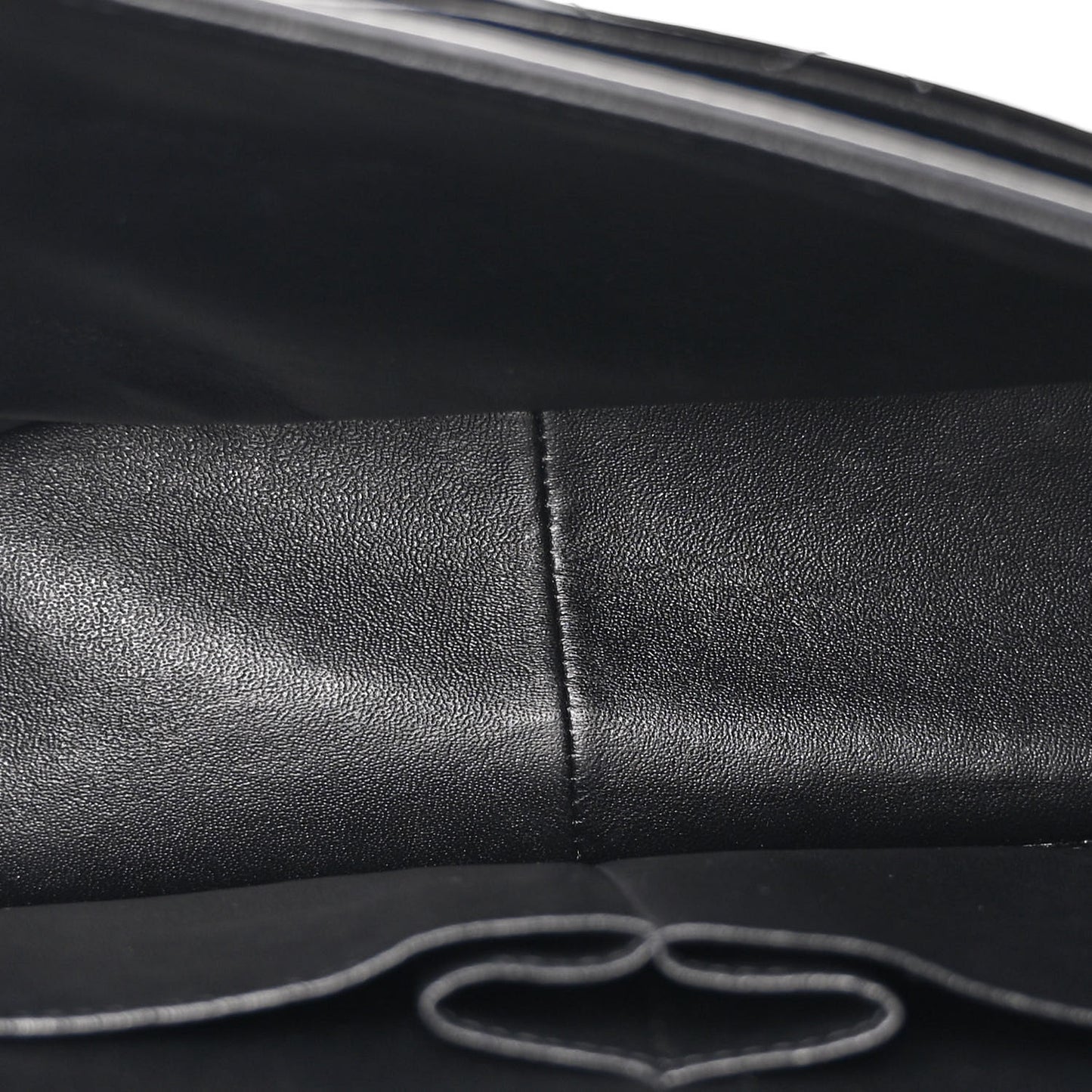 Patent Quilted Jumbo Double Flap Black