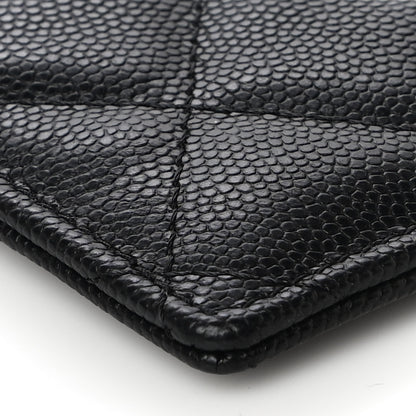 Chanel Caviar Quilted Card Holder On Chain Black 9 of 11