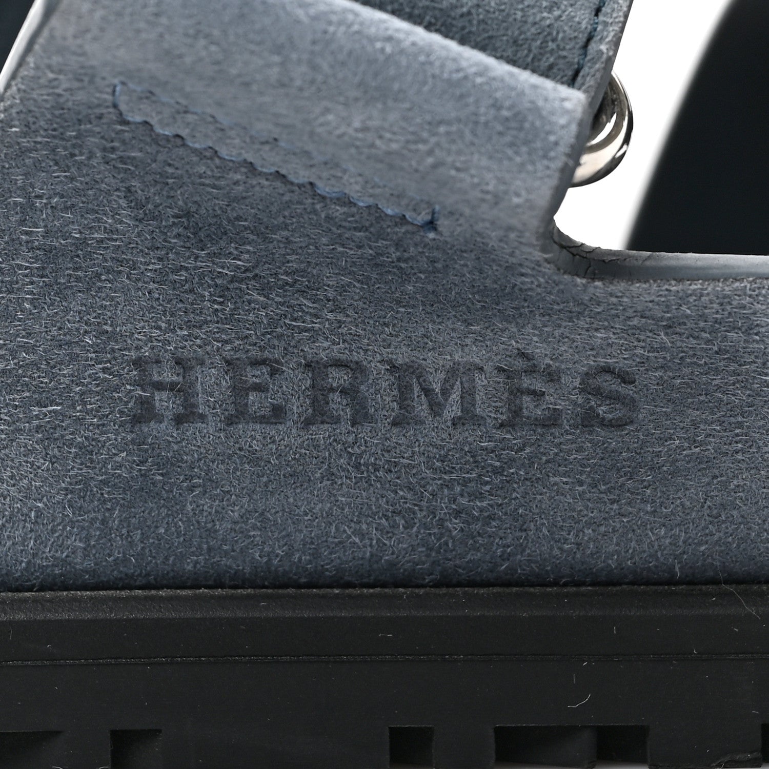 Hermes Suede Goatskin Mens Chypre Sandals 43 Bleu Pinede 5 of 8