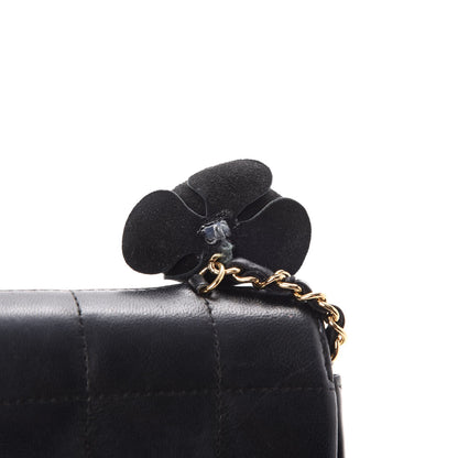 Chanel Lambskin Quilted Mini Chocolate Bar Camellia Flap Black 9 of 9