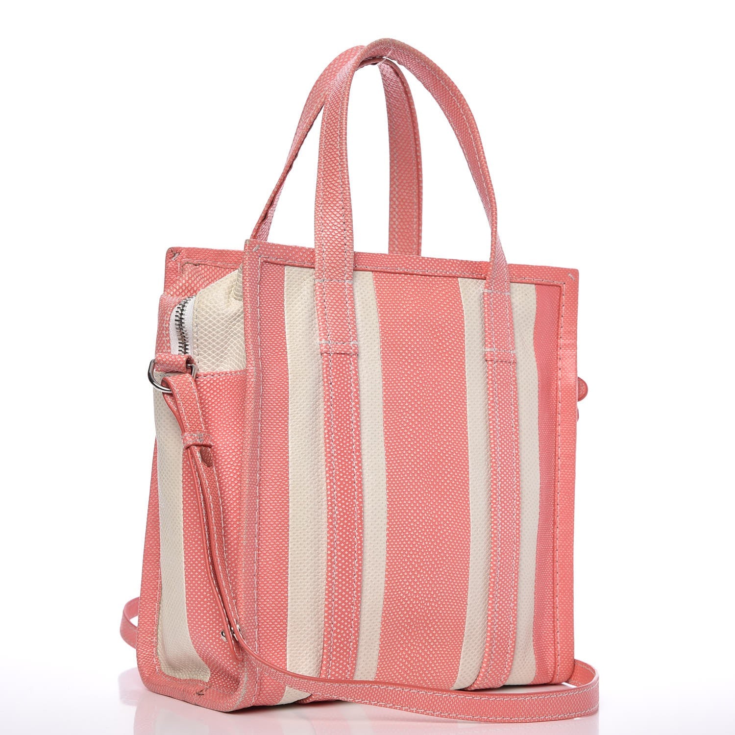 Balenciaga Agneau XS Bazar Shopper Tote Pink White 3 of 16