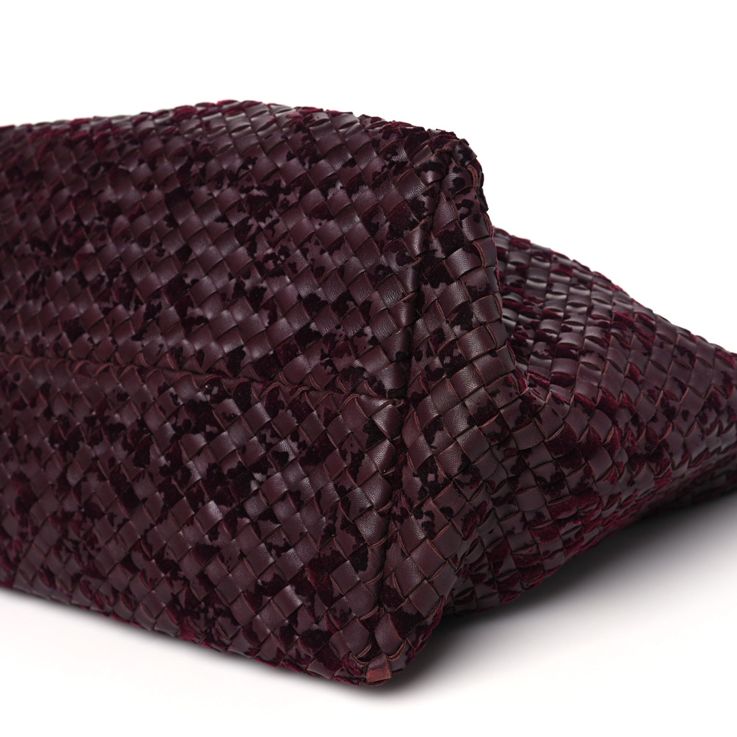 Bottega Veneta Nappa Velours Intrecciato Large Cabat Bordeaux 10 of 12