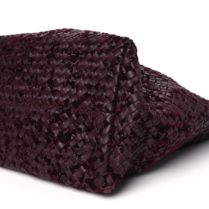 Bottega Veneta Nappa Velours Intrecciato Large Cabat Bordeaux 10 of 12