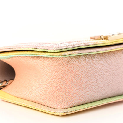 Chanel Caviar Quilted Medium Cuba Rainbow Boy Flap Pink Multicolor 9 of 10