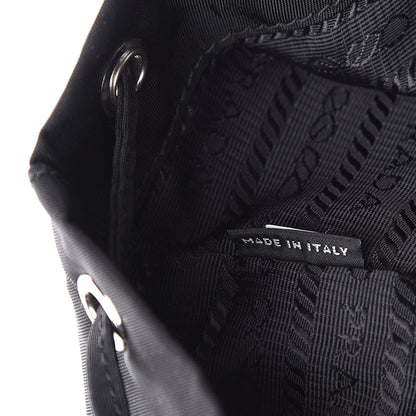 Prada Saffiano Tessuto Nylon Vela Bucket Wristlet Black 6 of 8