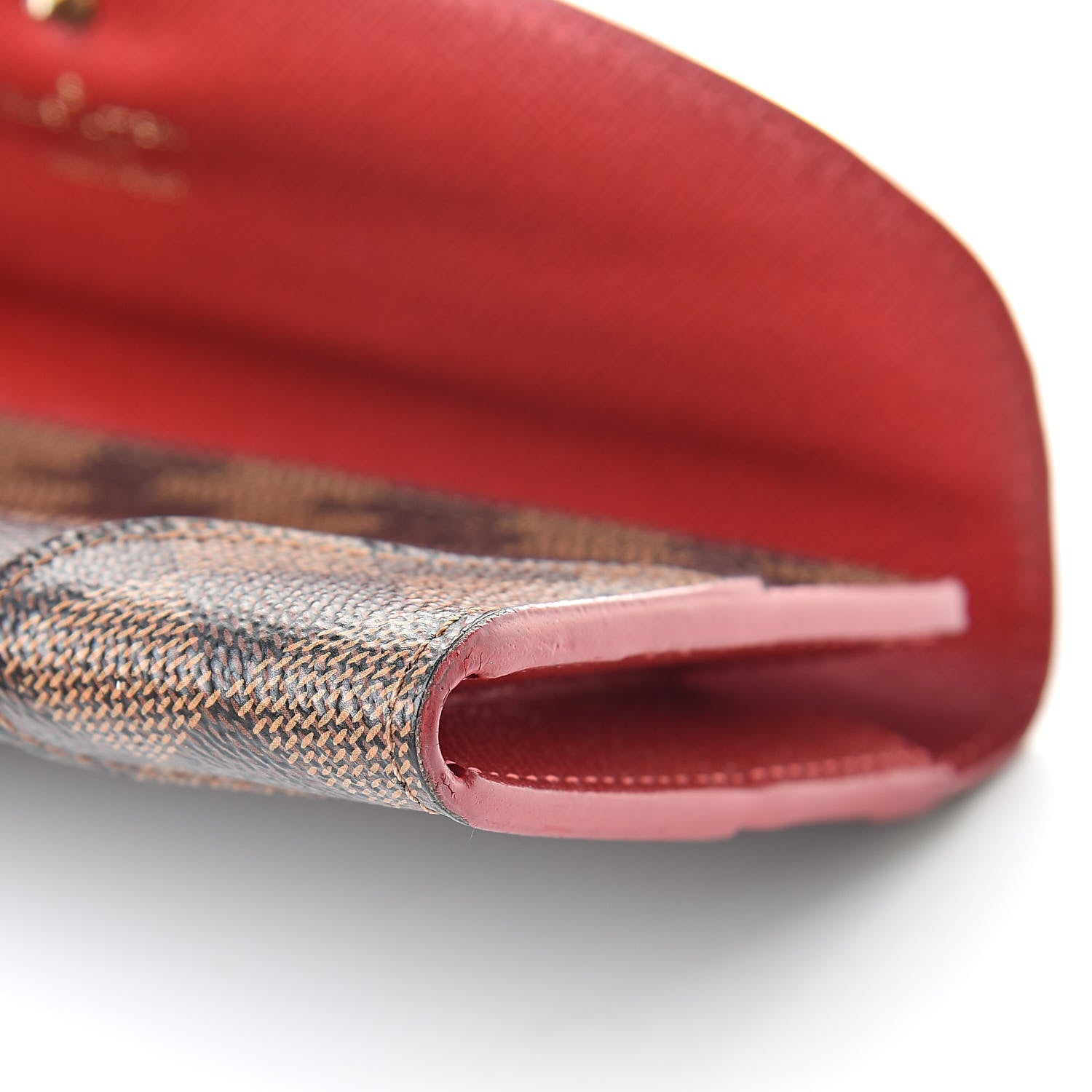 Louis Vuitton Damier Ebene Caissa Wallet Cherry 8 of 12