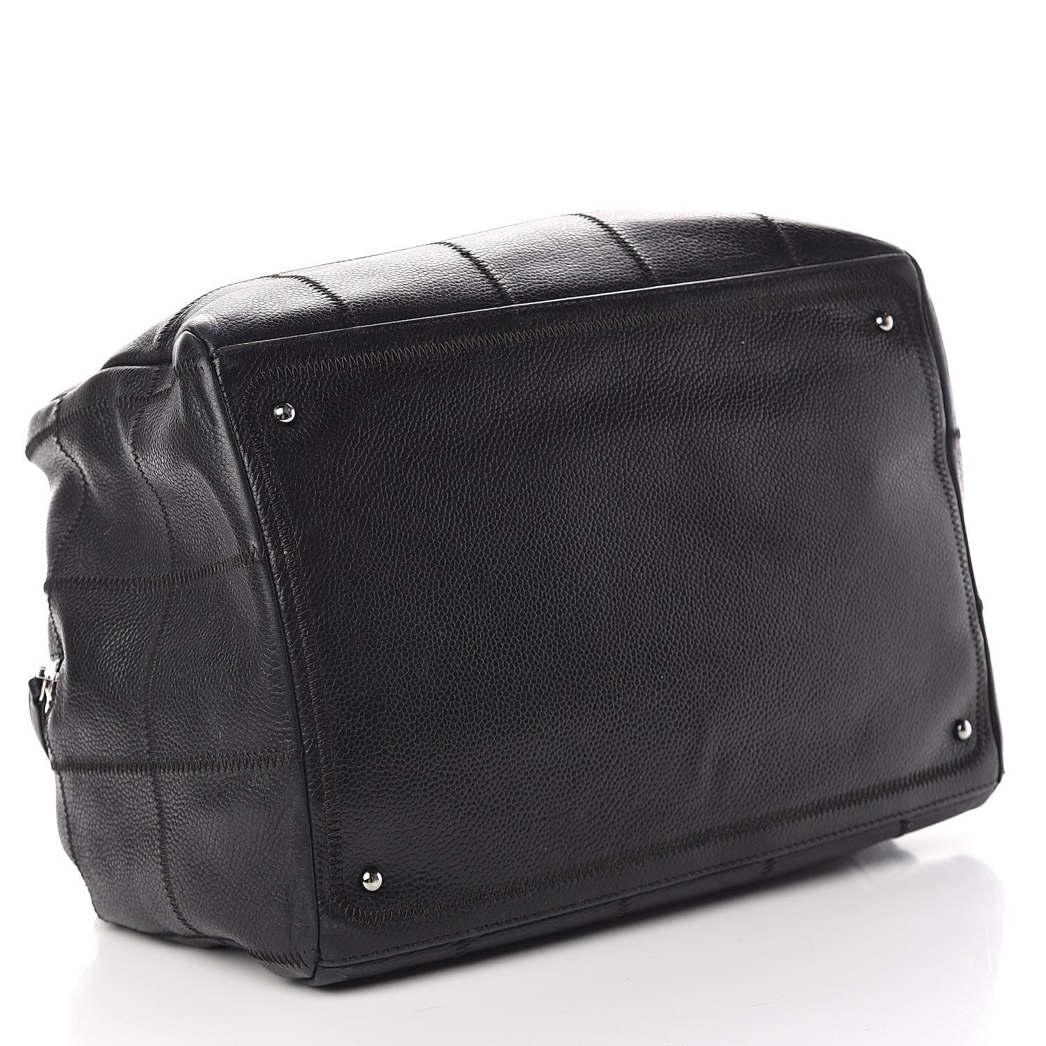 Chanel Caviar Square Stitched Bowler Black 4 of 10
