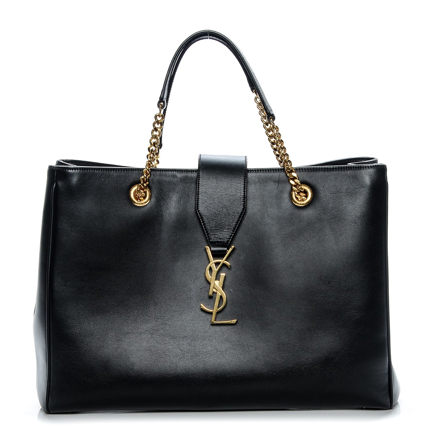Calfskin Classic Monogram Shopping Bag Black