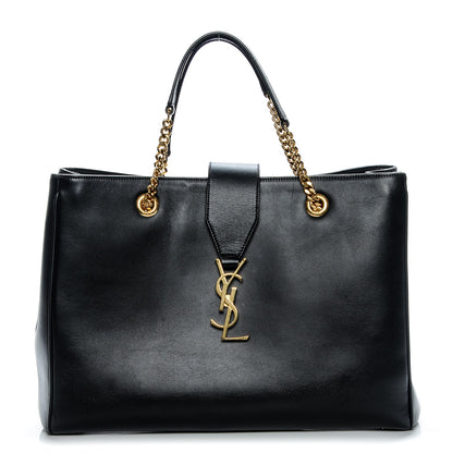 Saint Laurent Calfskin Classic Monogram Shopping Bag Black 1 of 6