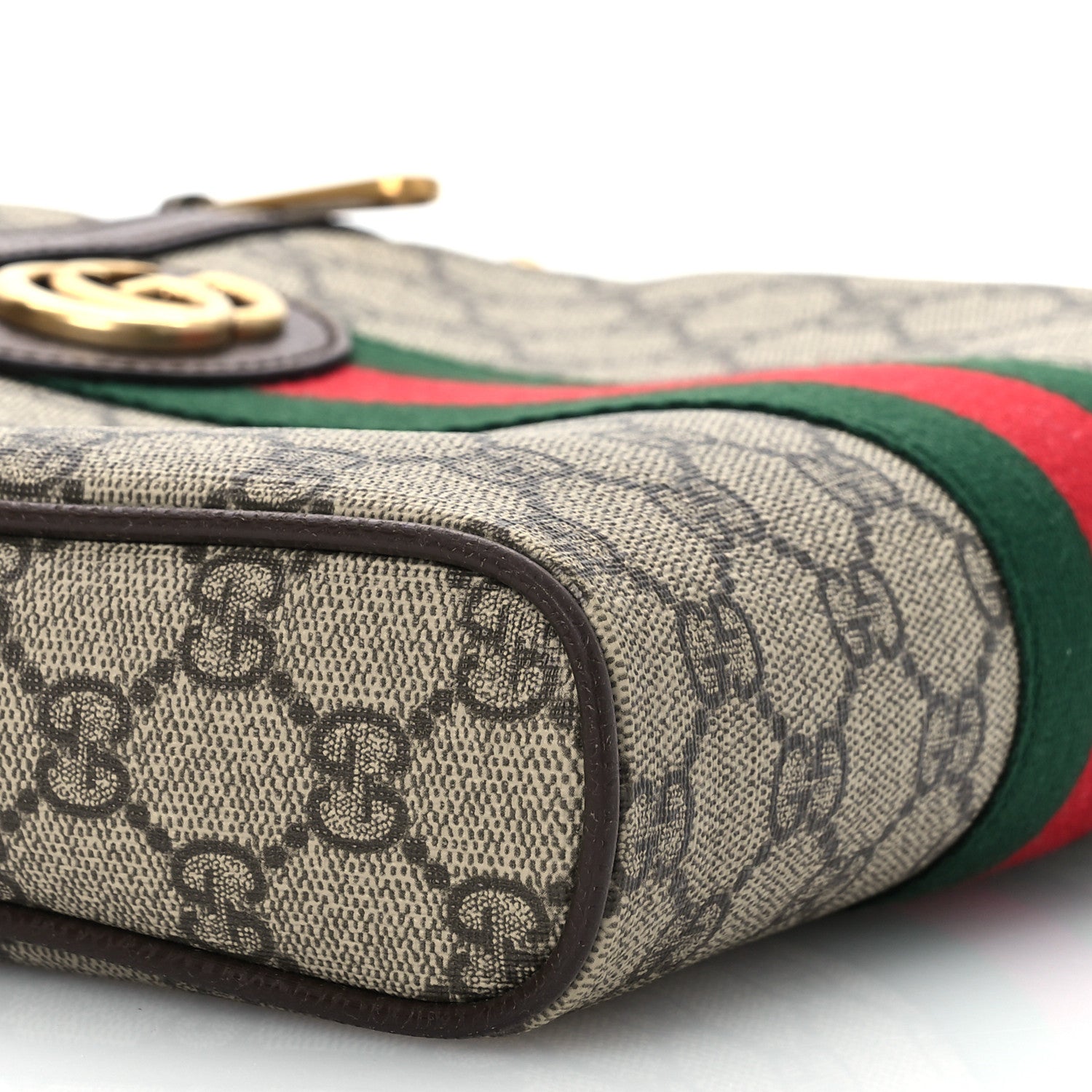 Gucci GG Supreme Monogram Web Small Ophidia Messenger Bag Brown 11 of 17