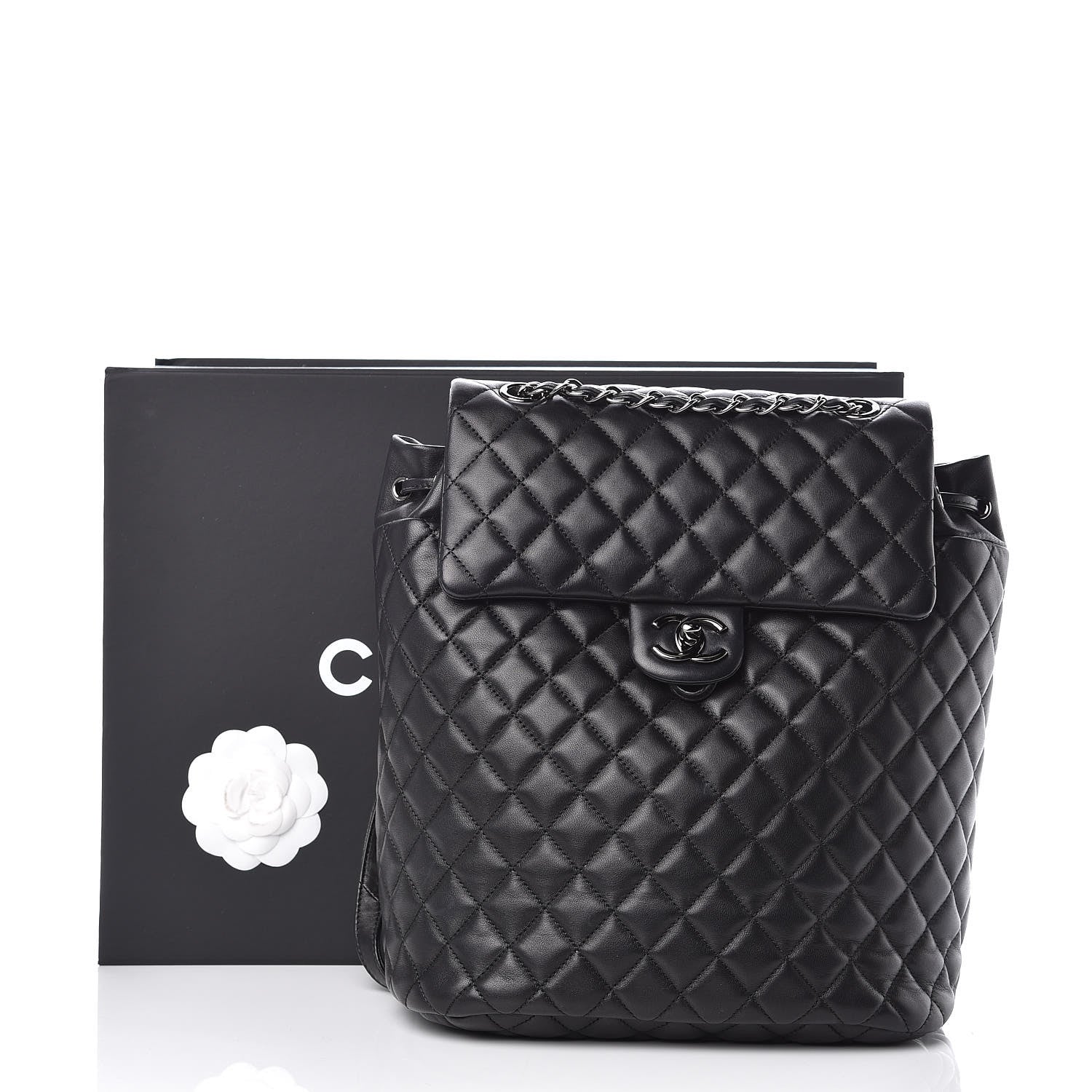 Chanel Lambskin Quilted Large Urban Spirit Backpack Black 10 of 10