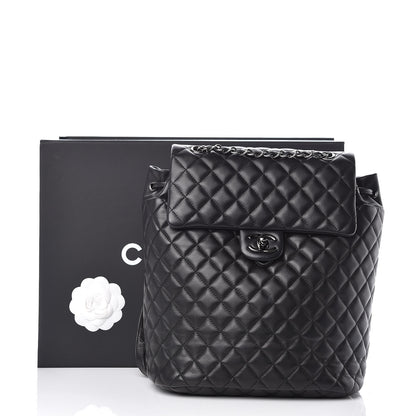 Chanel Lambskin Quilted Large Urban Spirit Backpack Black 10 of 10