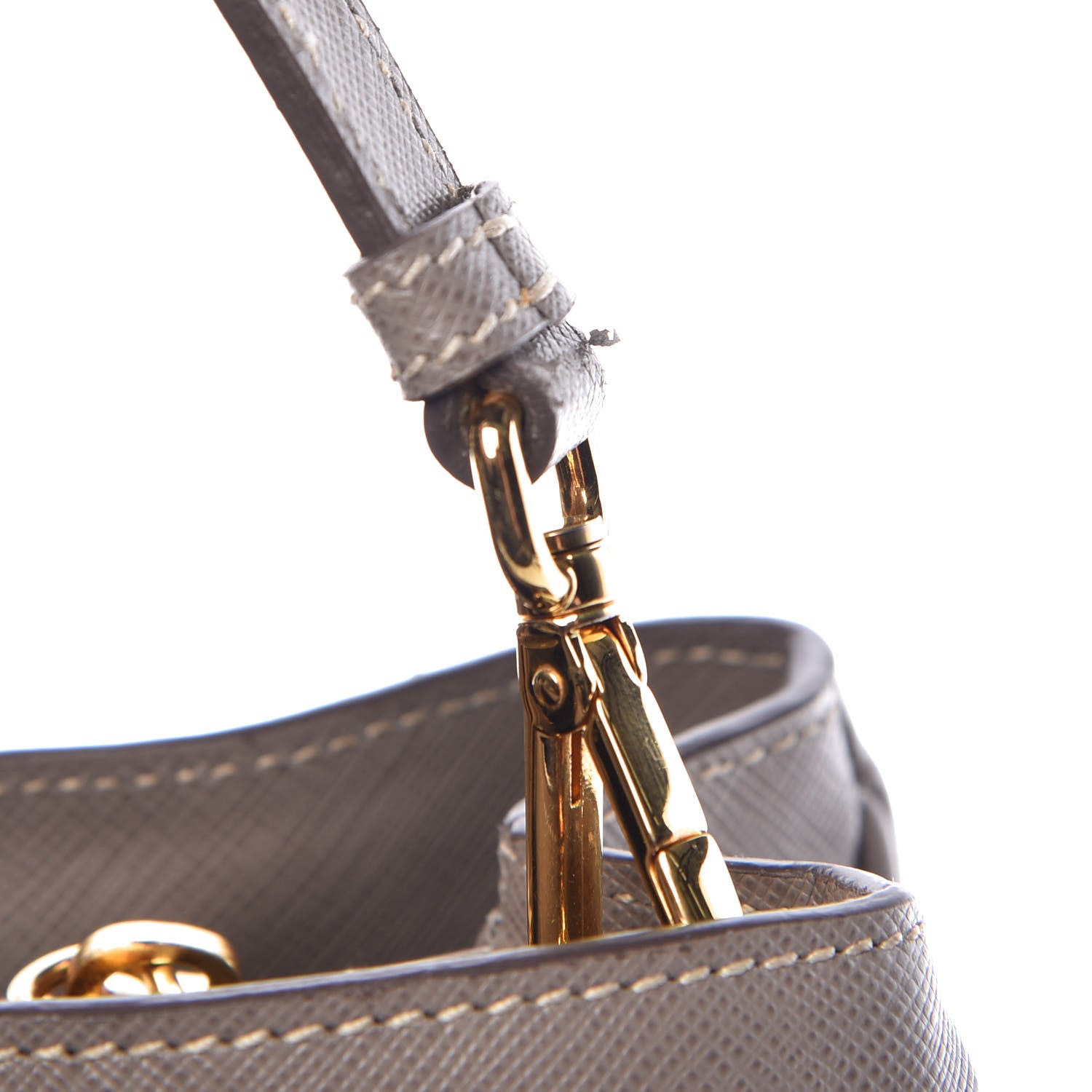 Prada Saffiano Lux Medium Tote Argilla 10 of 12