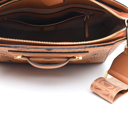 MCM Visetos Small Essential Crossbody Bag Cognac 4 of 4