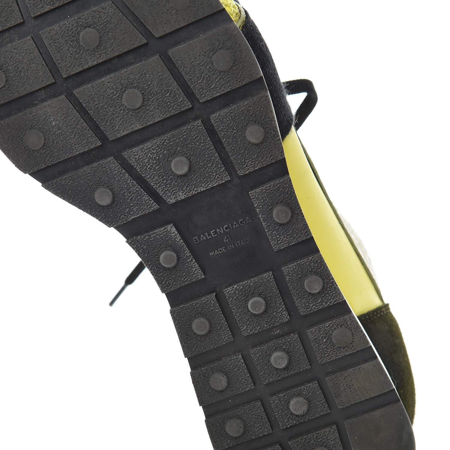 Balenciaga Calfskin Womens Race Runner Sneakers 41 Neon Black 8 of 12