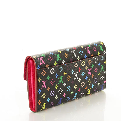 Louis Vuitton Monogram Multicolor Sarah Wallet NM Black Grenade 3 of 7