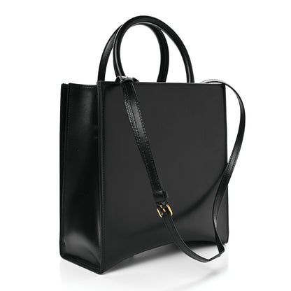 Balenciaga Shiny Box Calfskin Hourglass Tote Black 2 of 8